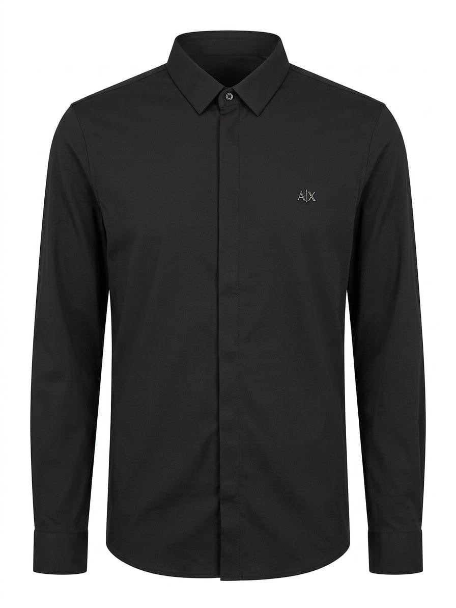 Premium Stretch Hidden-Placket Shirt