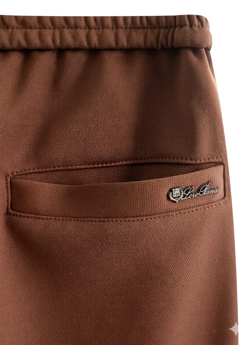 Premium Textured Jogger Pants – Coffee & Taupe