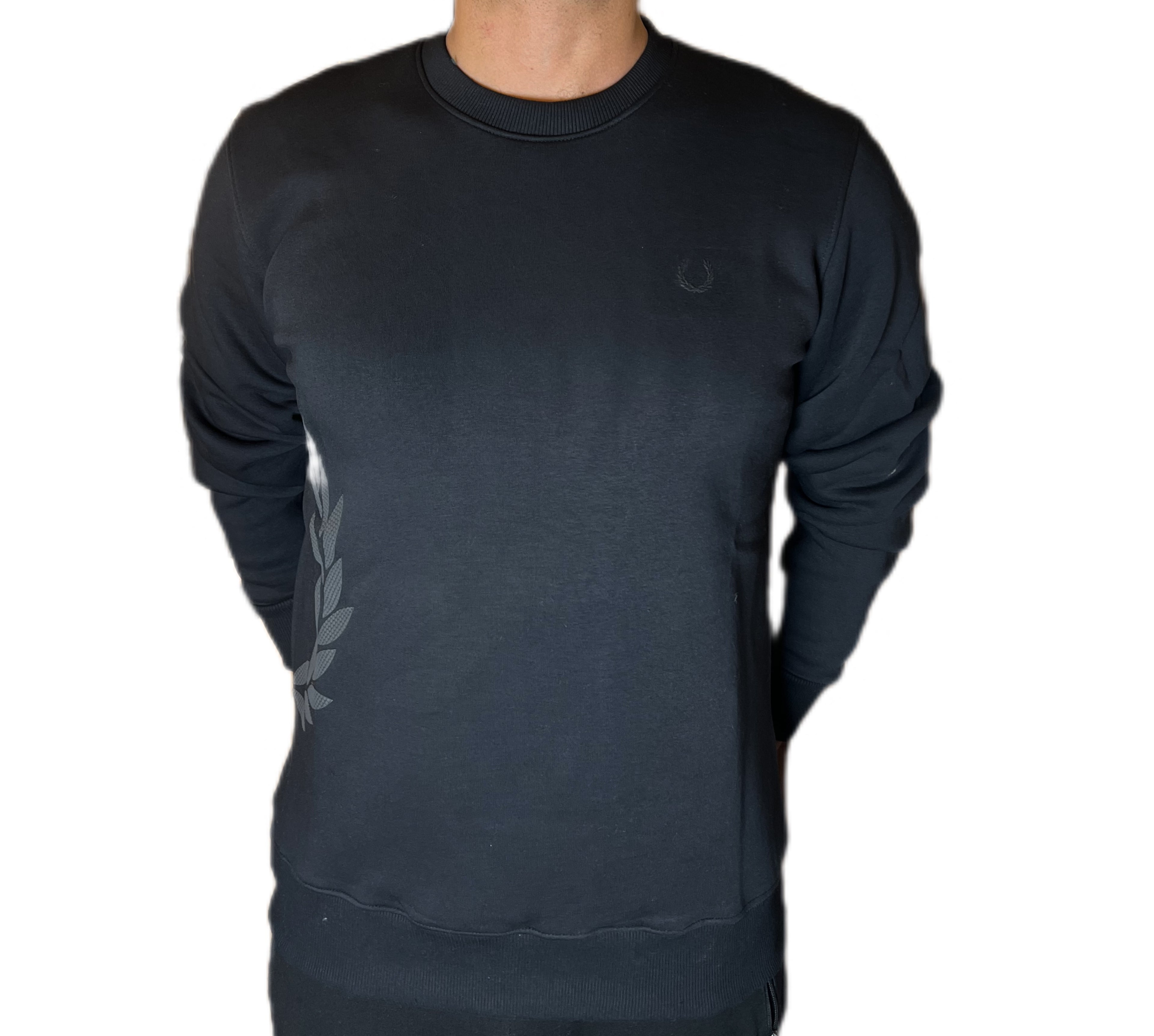 Men’s Crewneck Sweatshirt – Minimal Laurel Edition