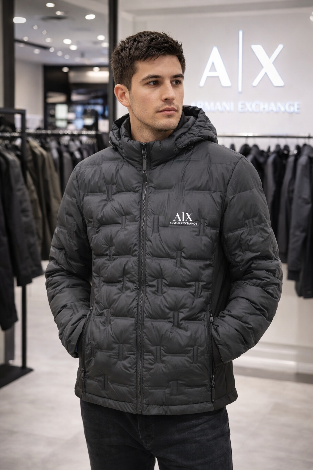 Men’s Quilted Hooded Puffer Jacket