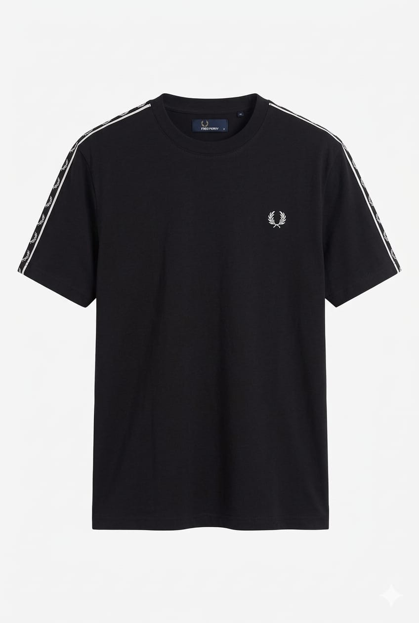 Men’s Premium Tape Shoulder T-Shirt – Minimal Signature Look