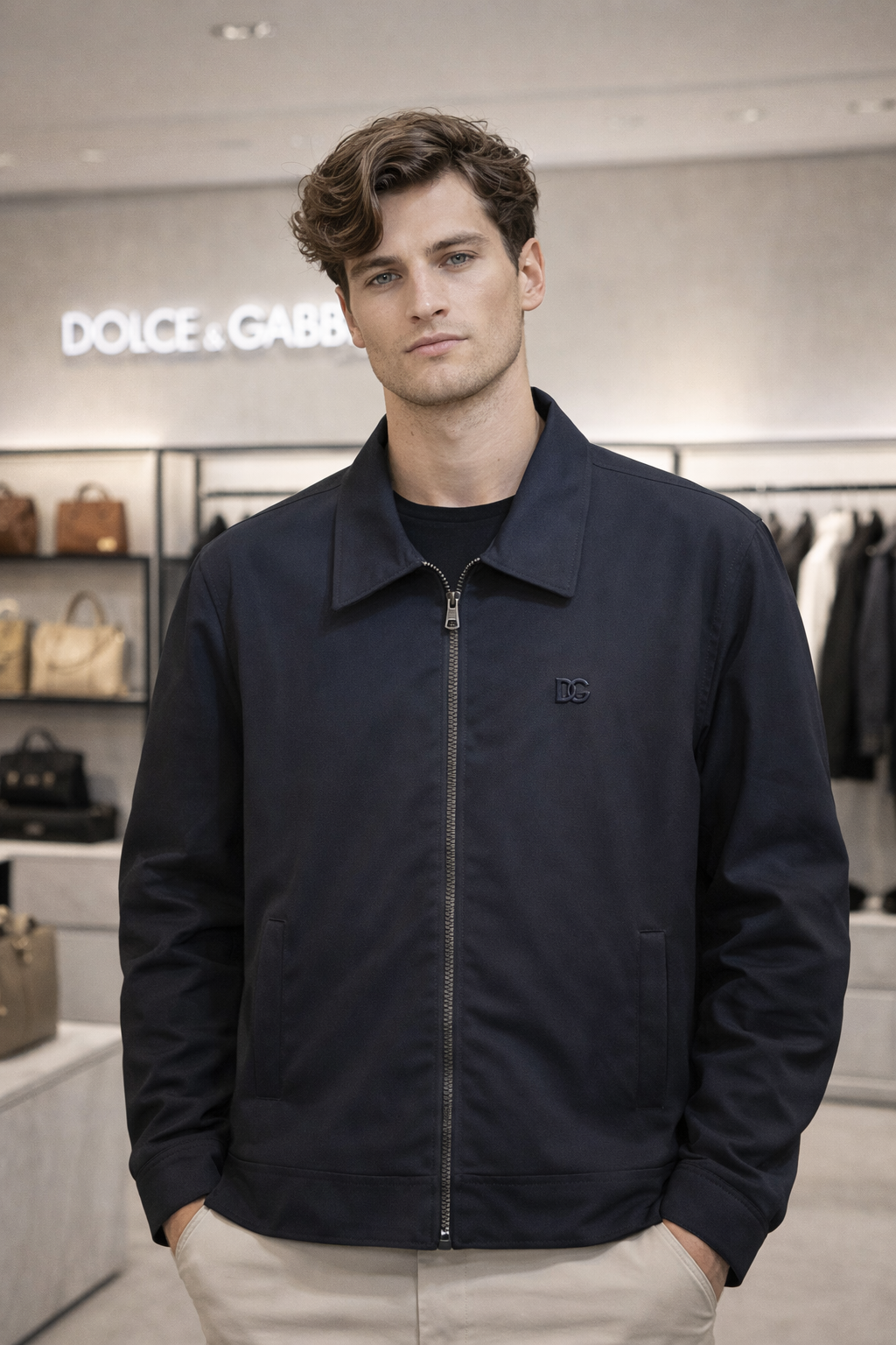 Men’s Zip-Up Jacket – Classic Smart Casual Style