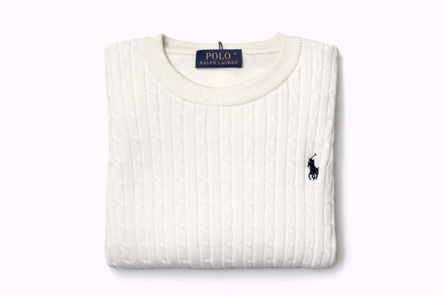 Slim Fit Cable Knit Sweater