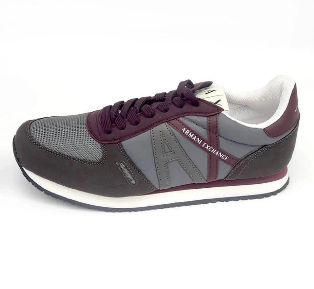 Sneakers - Burgundy & Charcoal