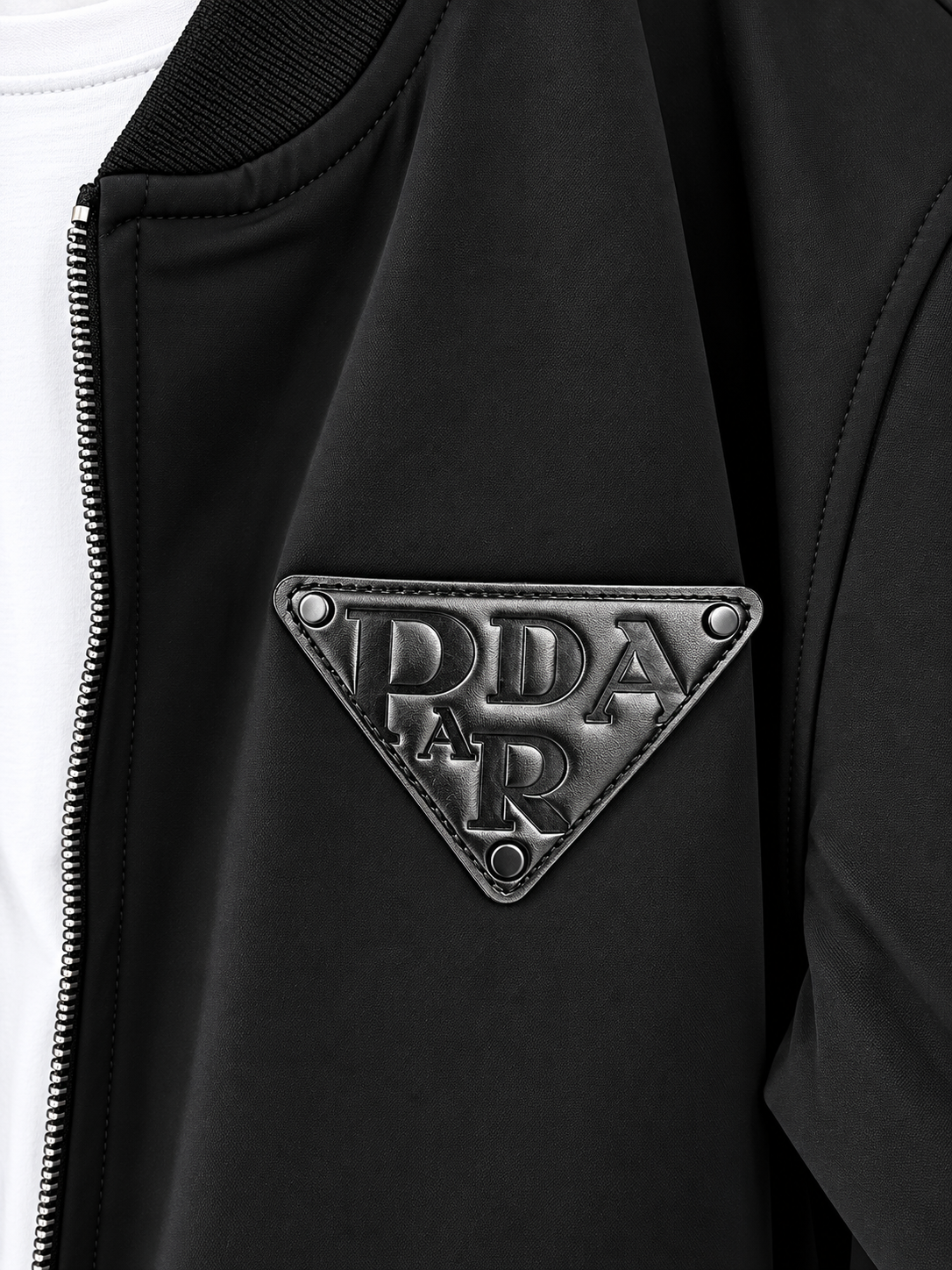 Men's Premium Textured Bomber Jacket – Black
