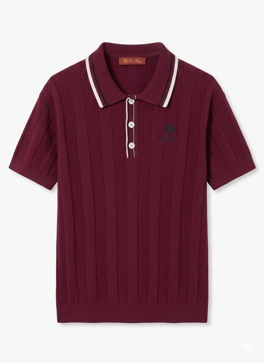 premium knitted polo shirt