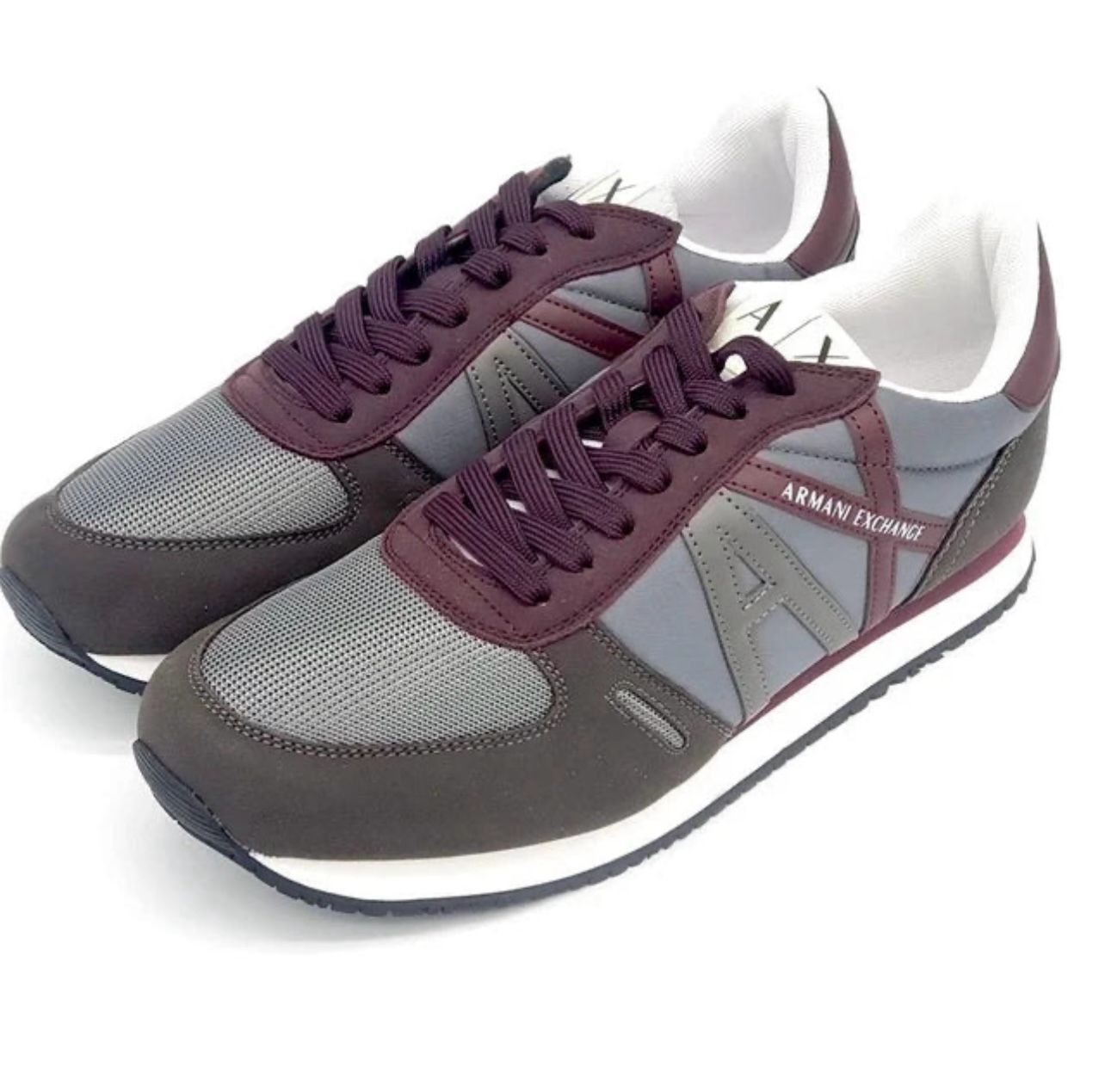 Sneakers - Burgundy & Charcoal