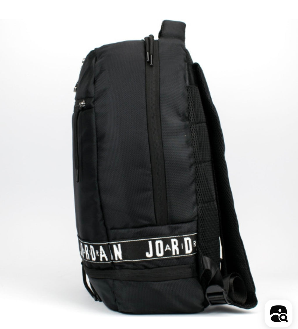 black backpack with a minimalist design