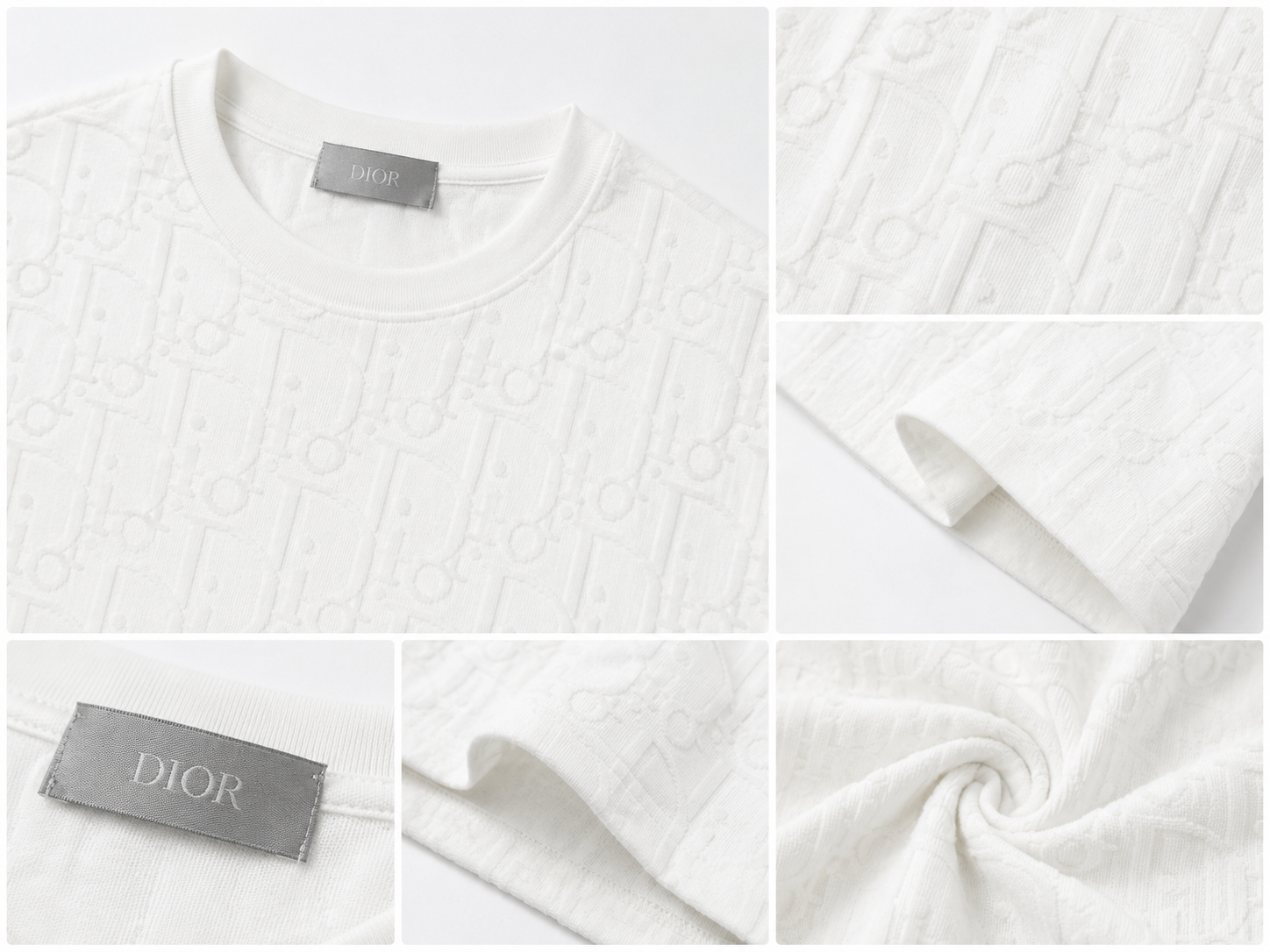 Men’s Premium Monogram Textured T-Shirt – Luxury Edition