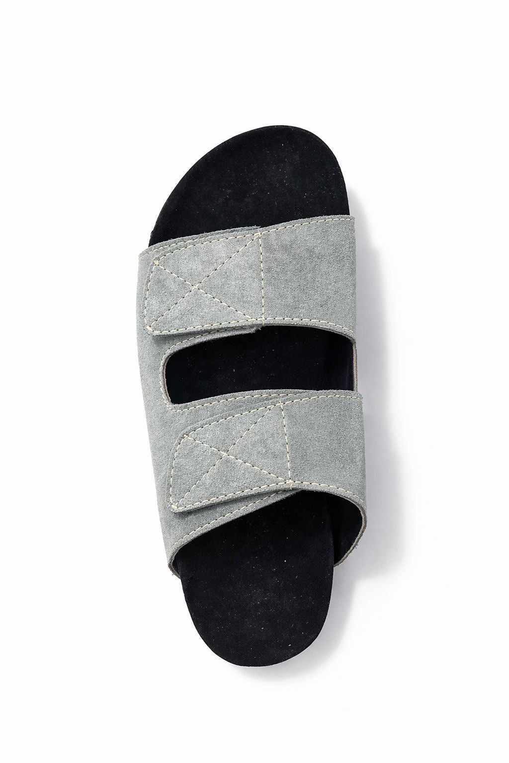 Suede Velcro Strap Sandal