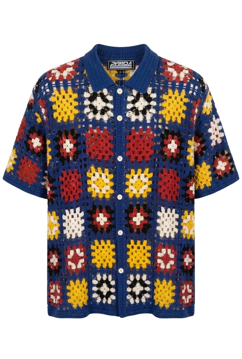 Granny Square Crochet Shirt