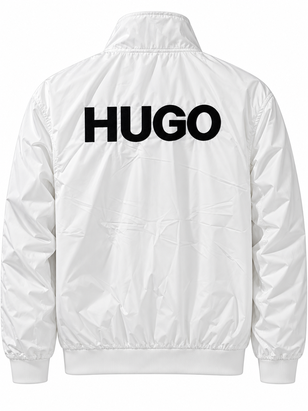 Men's Lightweight Zip-Up Bomber Jacket with Stand Collar