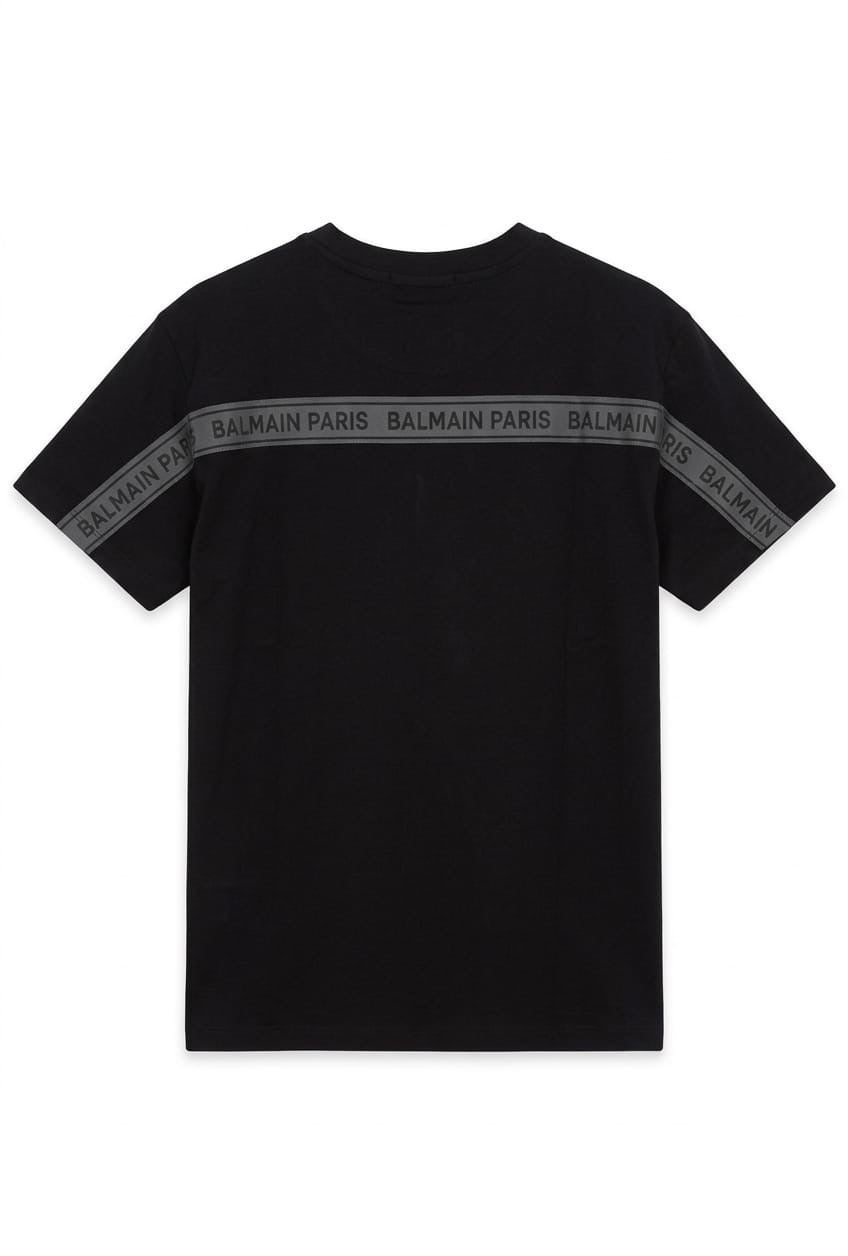 Men’s Premium Logo Tape T-Shirt – Bold Signature Design