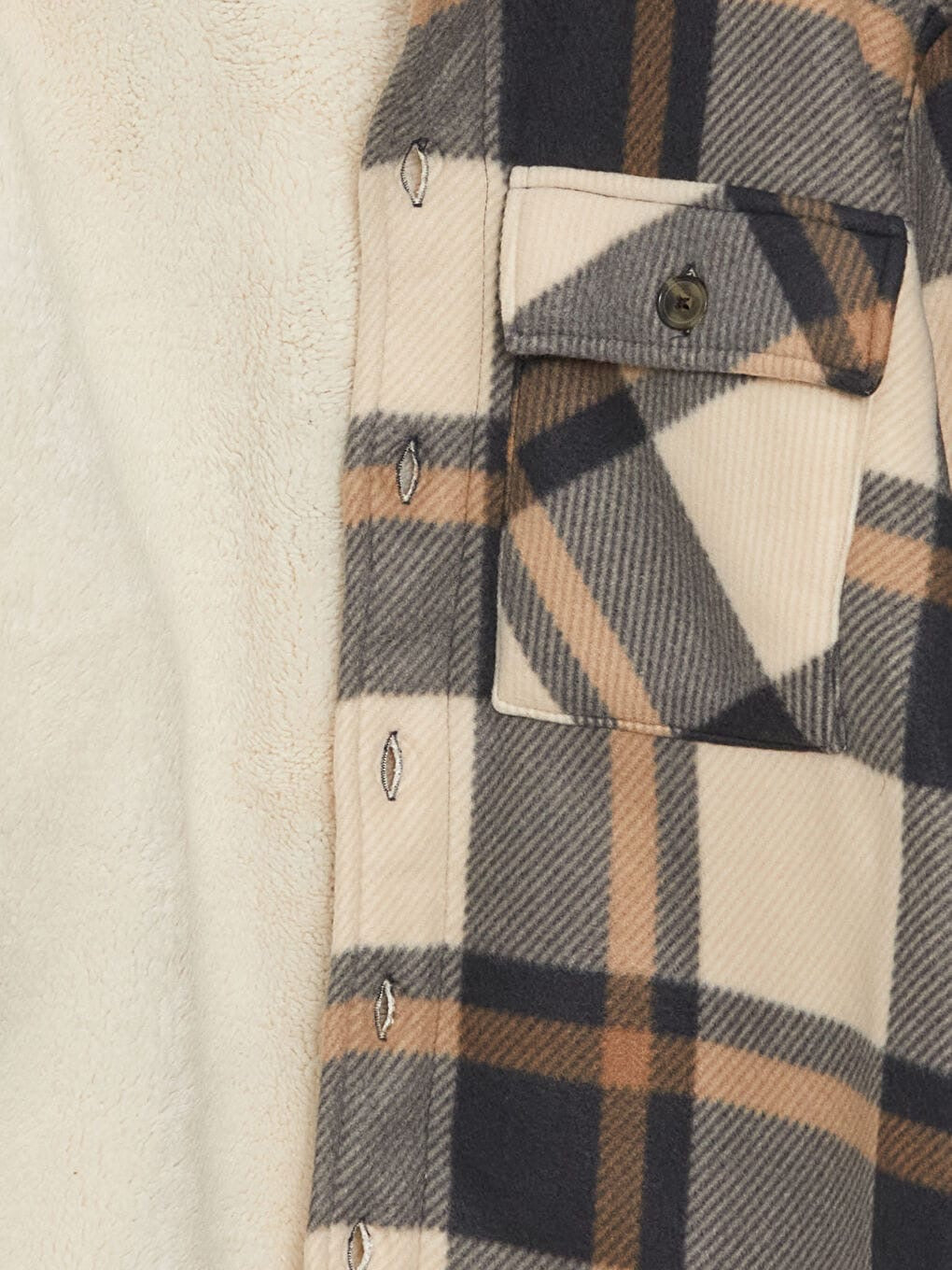 oversized checked shacket