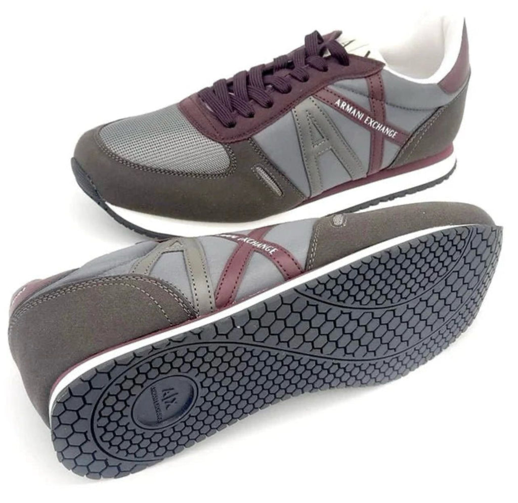 Sneakers - Burgundy & Charcoal