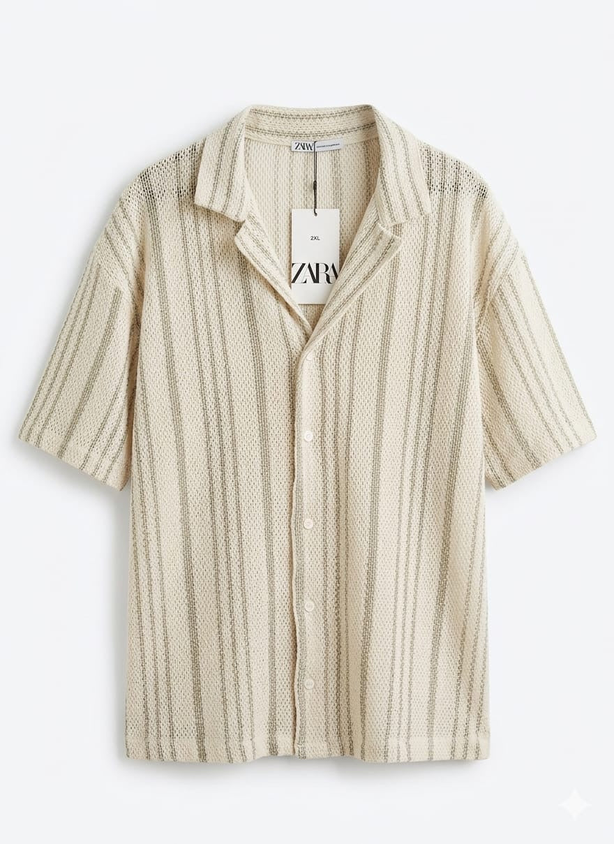 Textured Knit Summer Shirt – Relaxed Fit