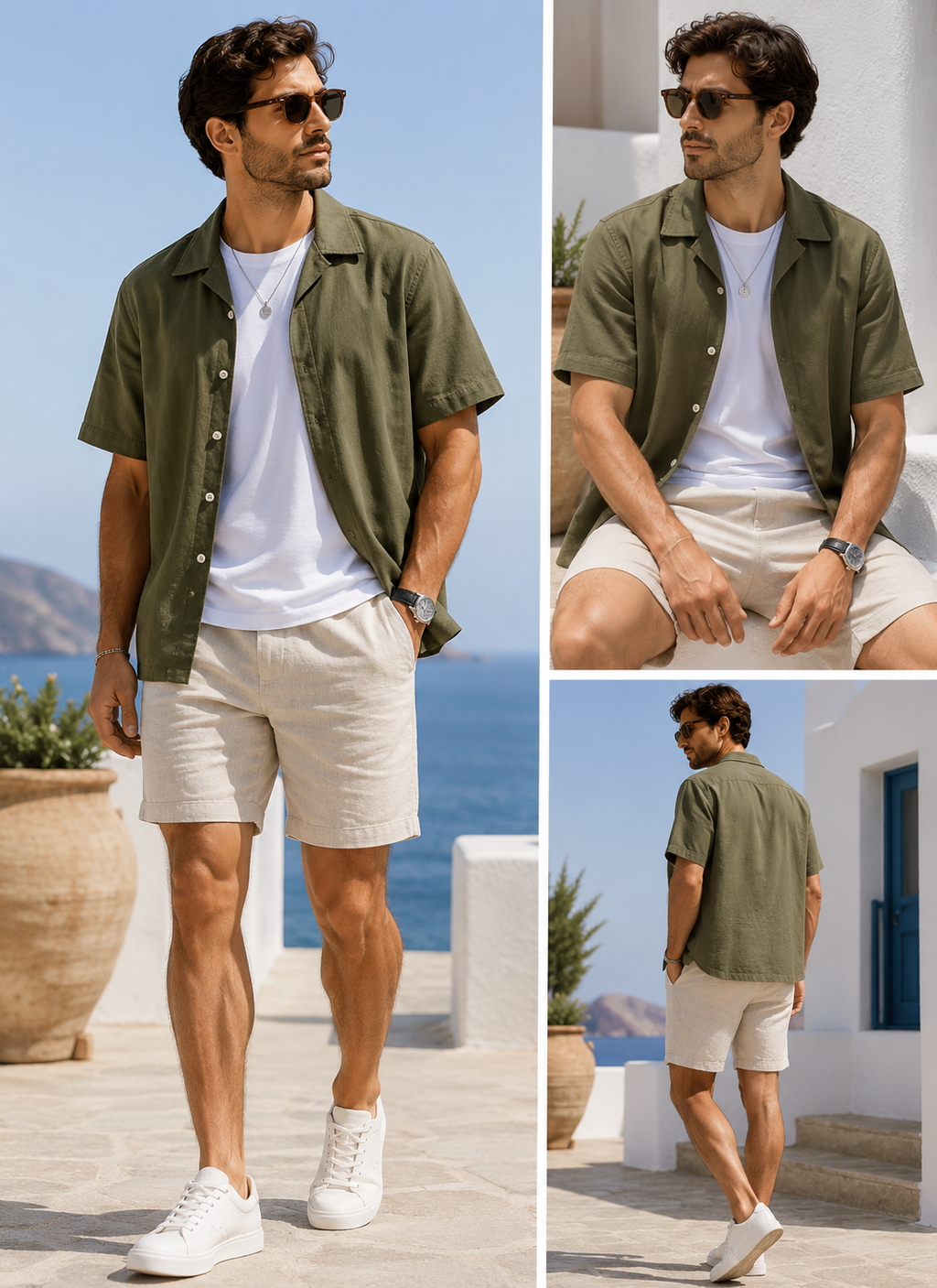 Men’s Relaxed Fit Summer Shirt – Minimal Resort Edition