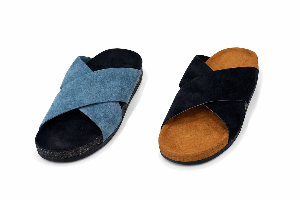 Suede Velcro Strap Sandal