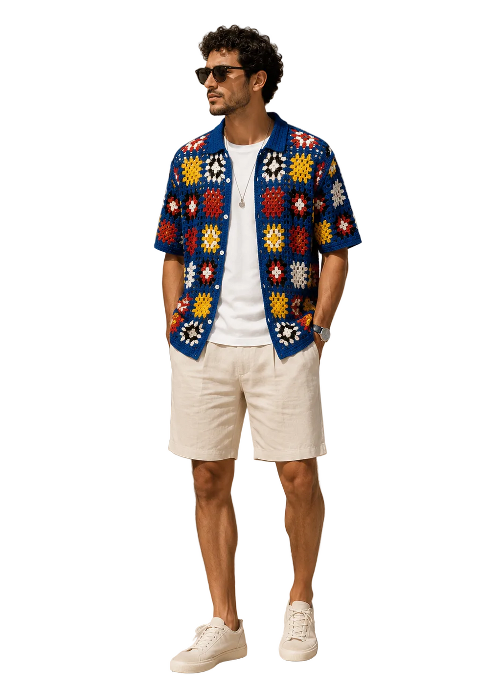 Granny Square Crochet Shirt