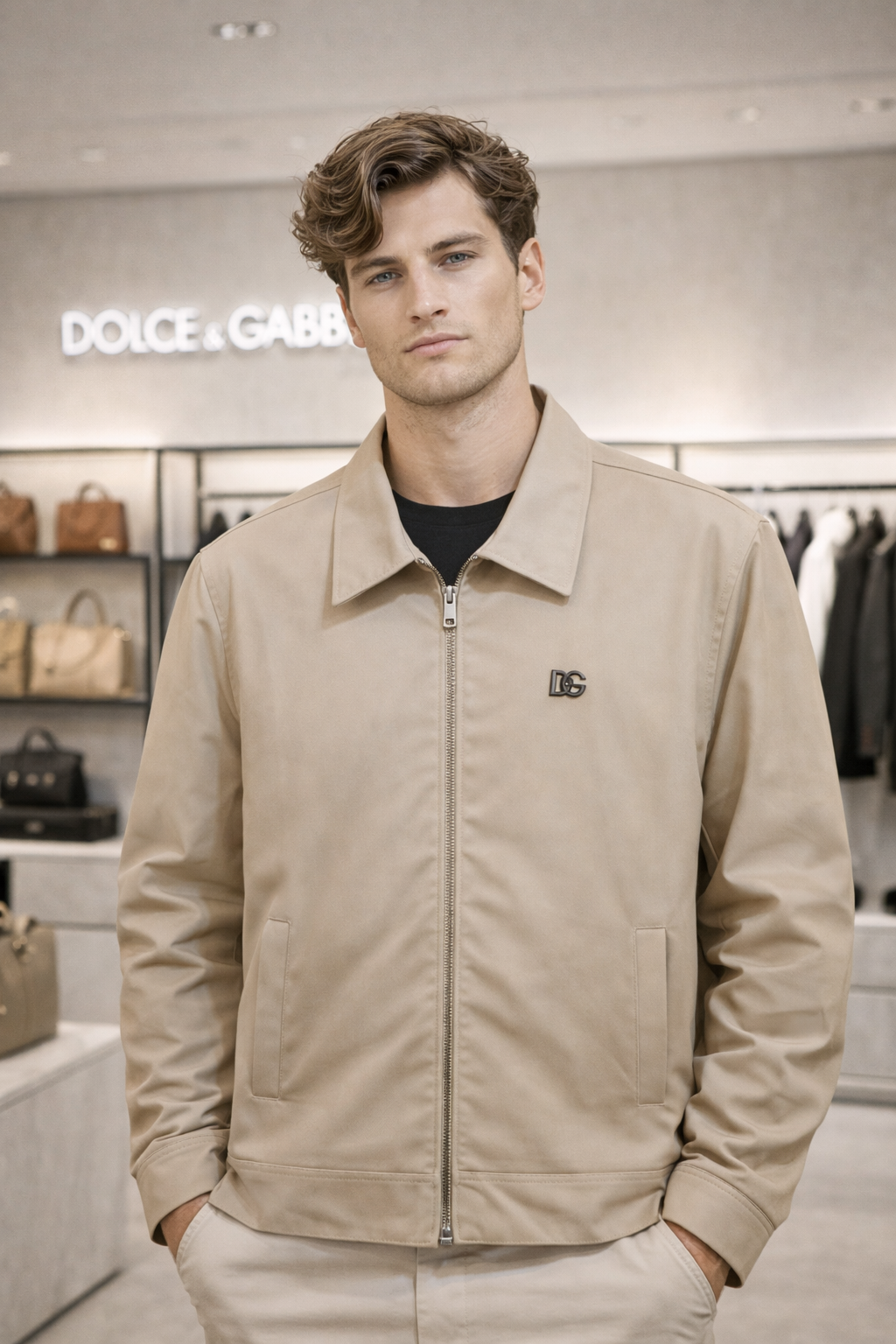 Men’s Zip-Up Jacket – Classic Smart Casual Style