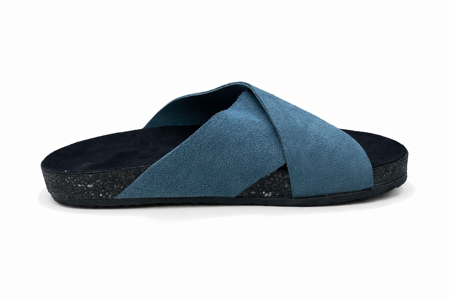 Suede Velcro Strap Sandal