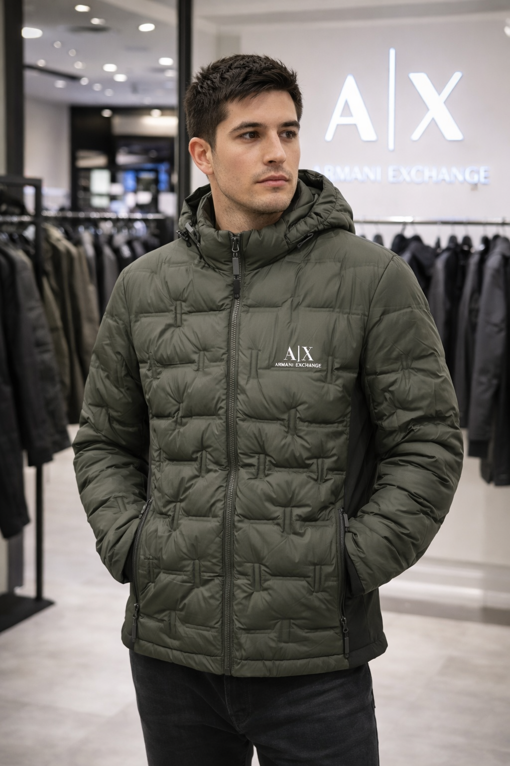 Men’s Quilted Hooded Puffer Jacket