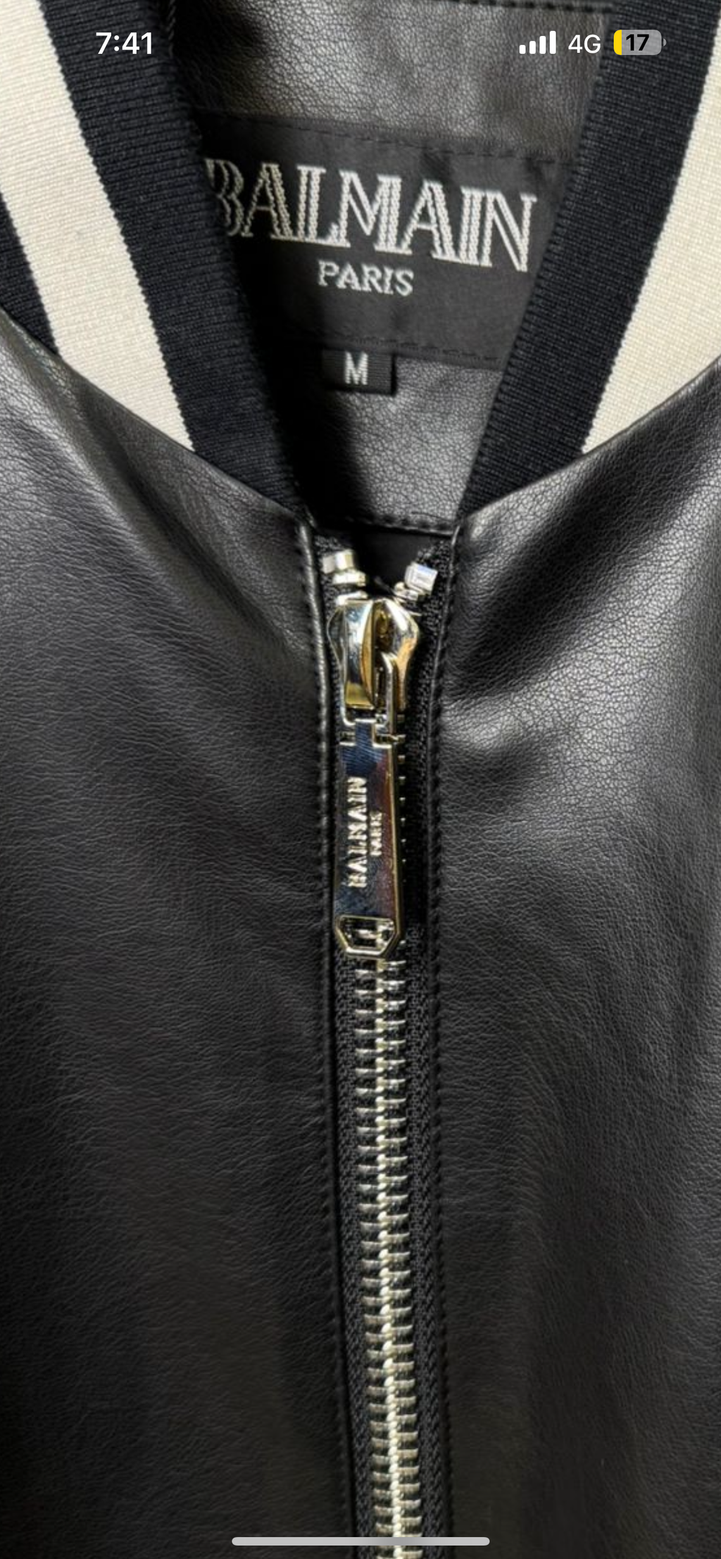 Men’s Leather Jacket – Premium Zip-Up Design