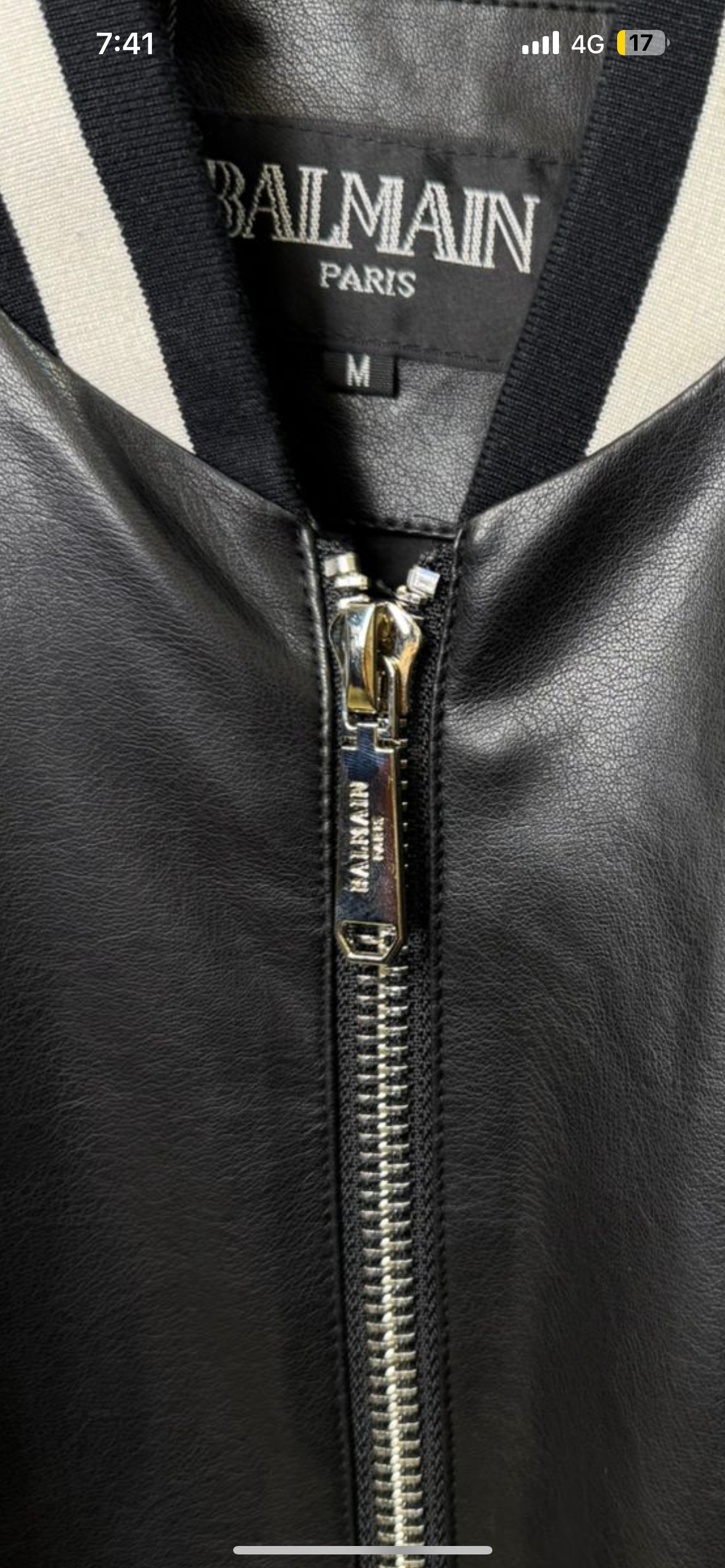 Men’s Leather Jacket – Premium Zip-Up Design
