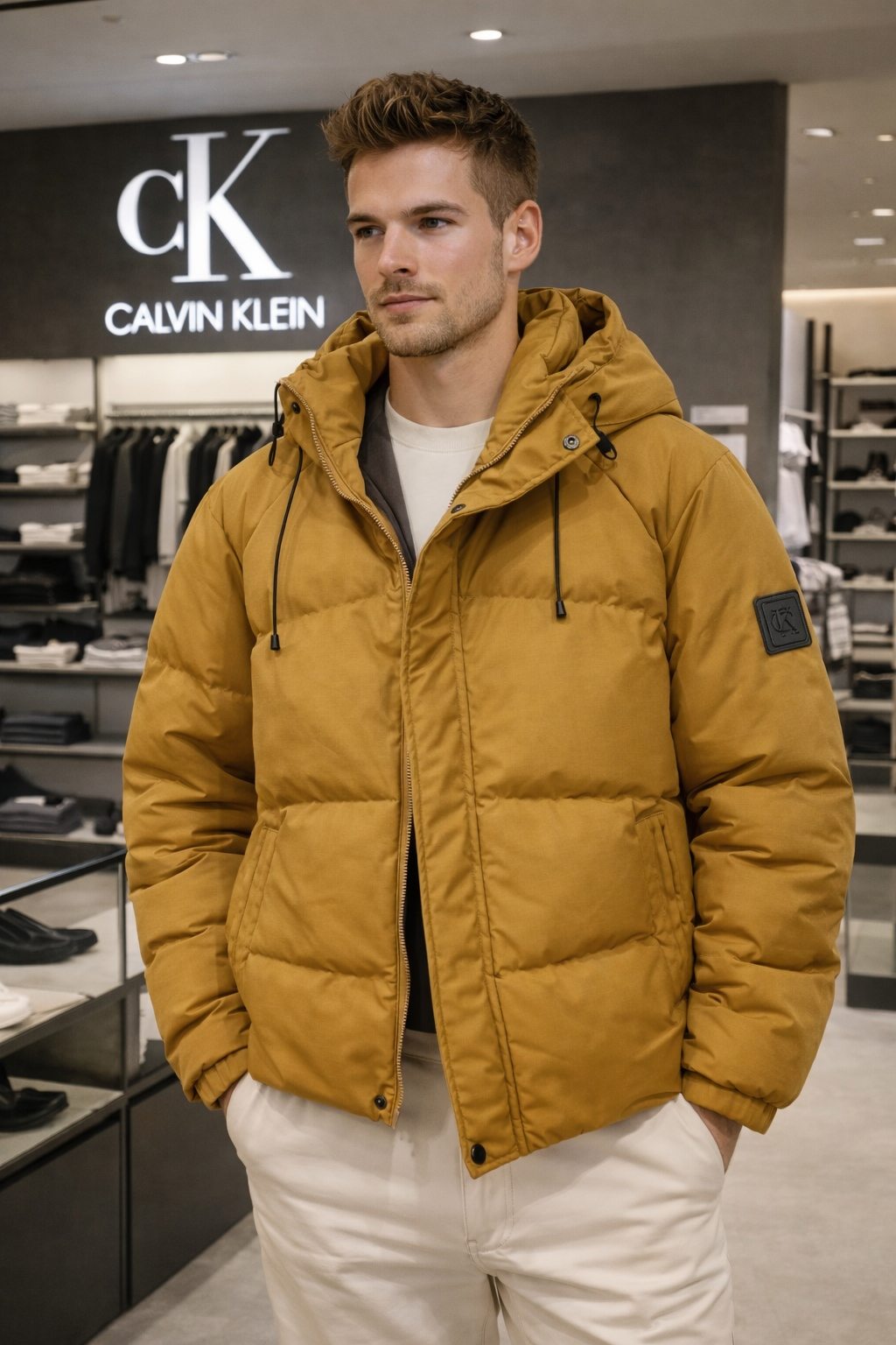 Men’s Hooded Puffer Jacket – Winter Essential