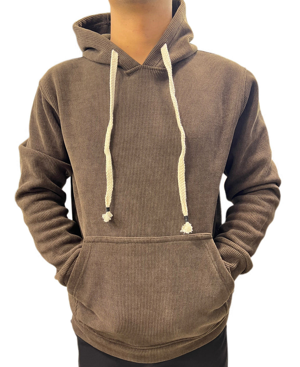 premium velvet cord hoodie.