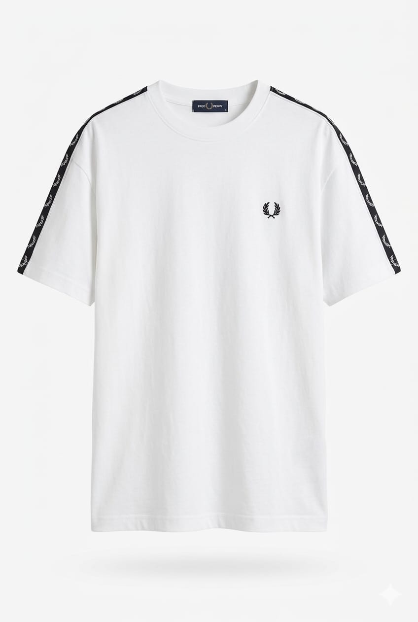 Men’s Premium Tape Shoulder T-Shirt – Minimal Signature Look