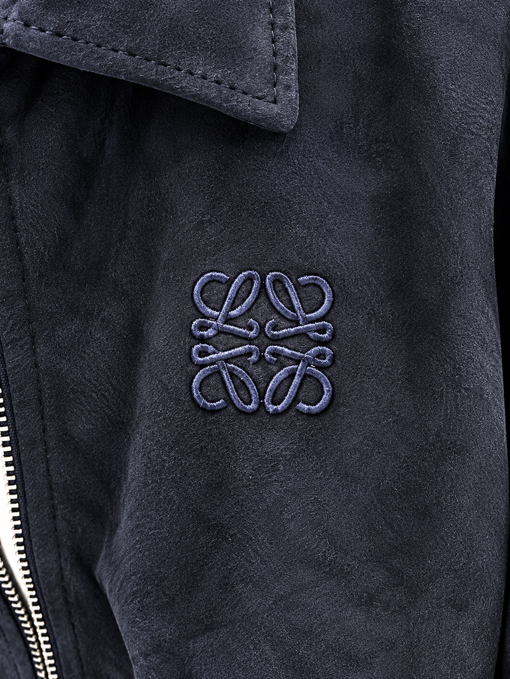 n's Premium Suede Zip-Up Jacket with Classic Collar