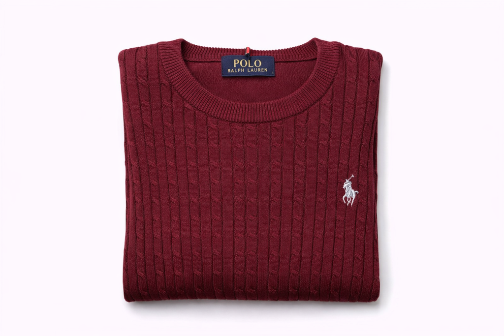 Slim Fit Cable Knit Sweater