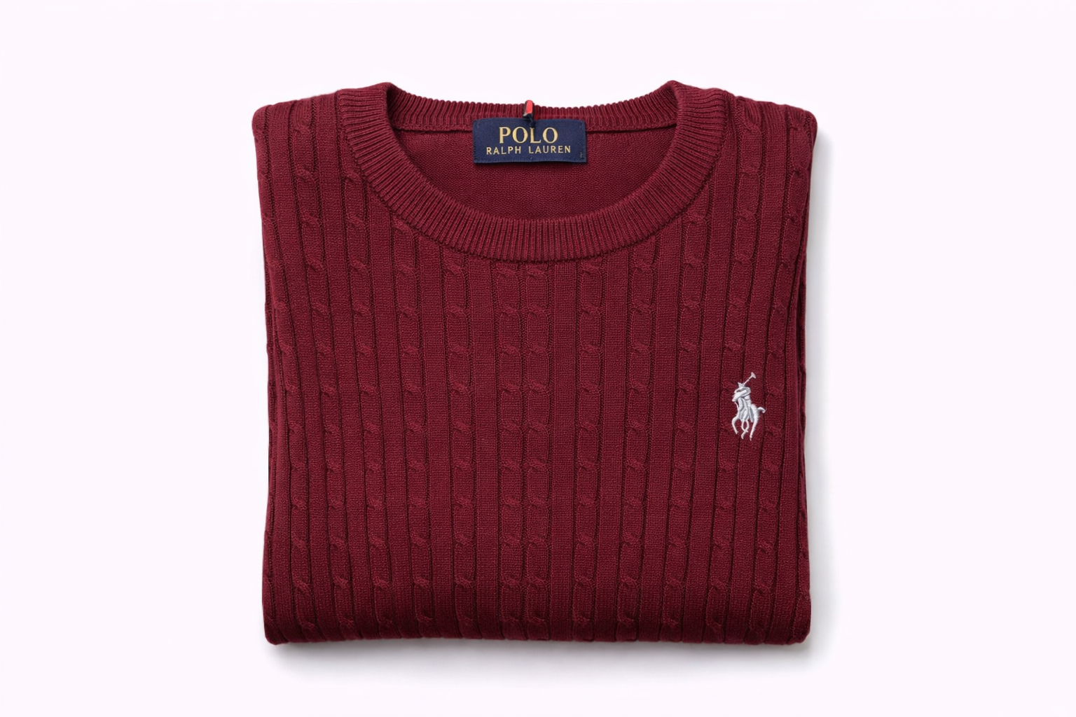 Slim Fit Cable Knit Sweater