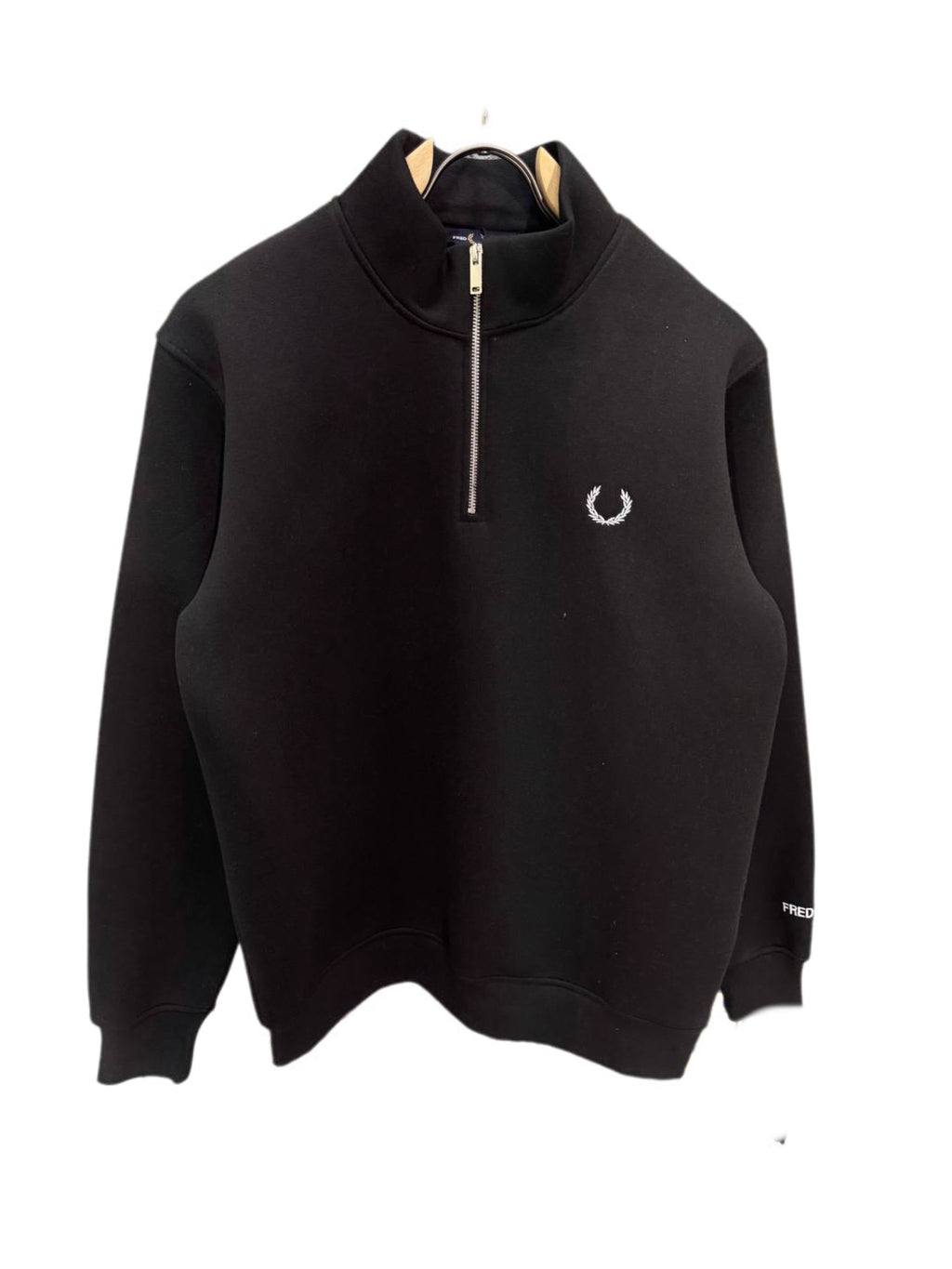 A premium half-zip sweatshirt