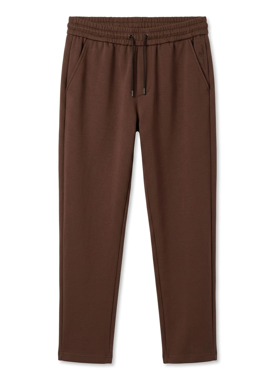 Premium Textured Jogger Pants – Coffee & Taupe
