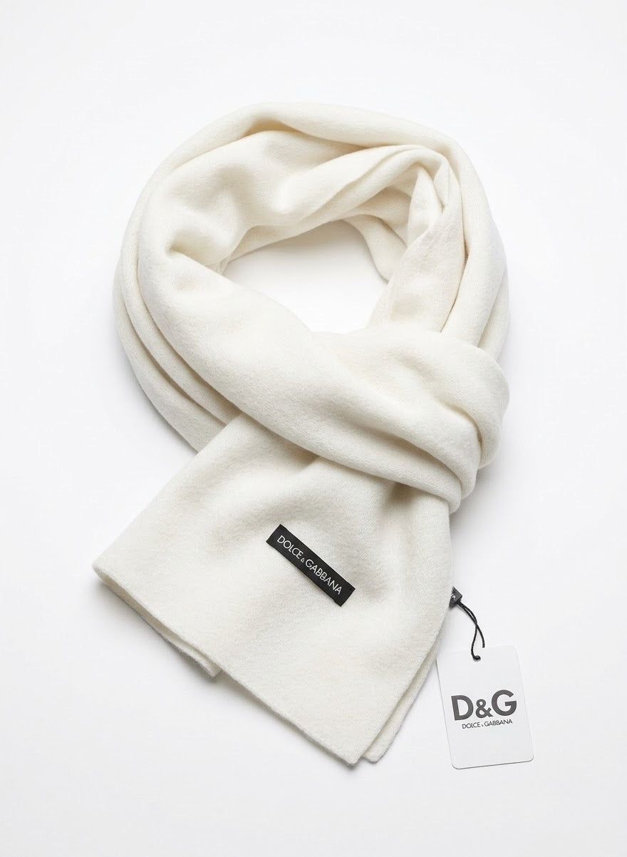 Premium Off-White Winter Scarf – Ultra-Soft Knit Scarf
