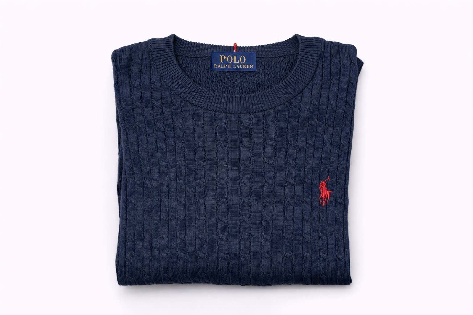 Slim Fit Cable Knit Sweater