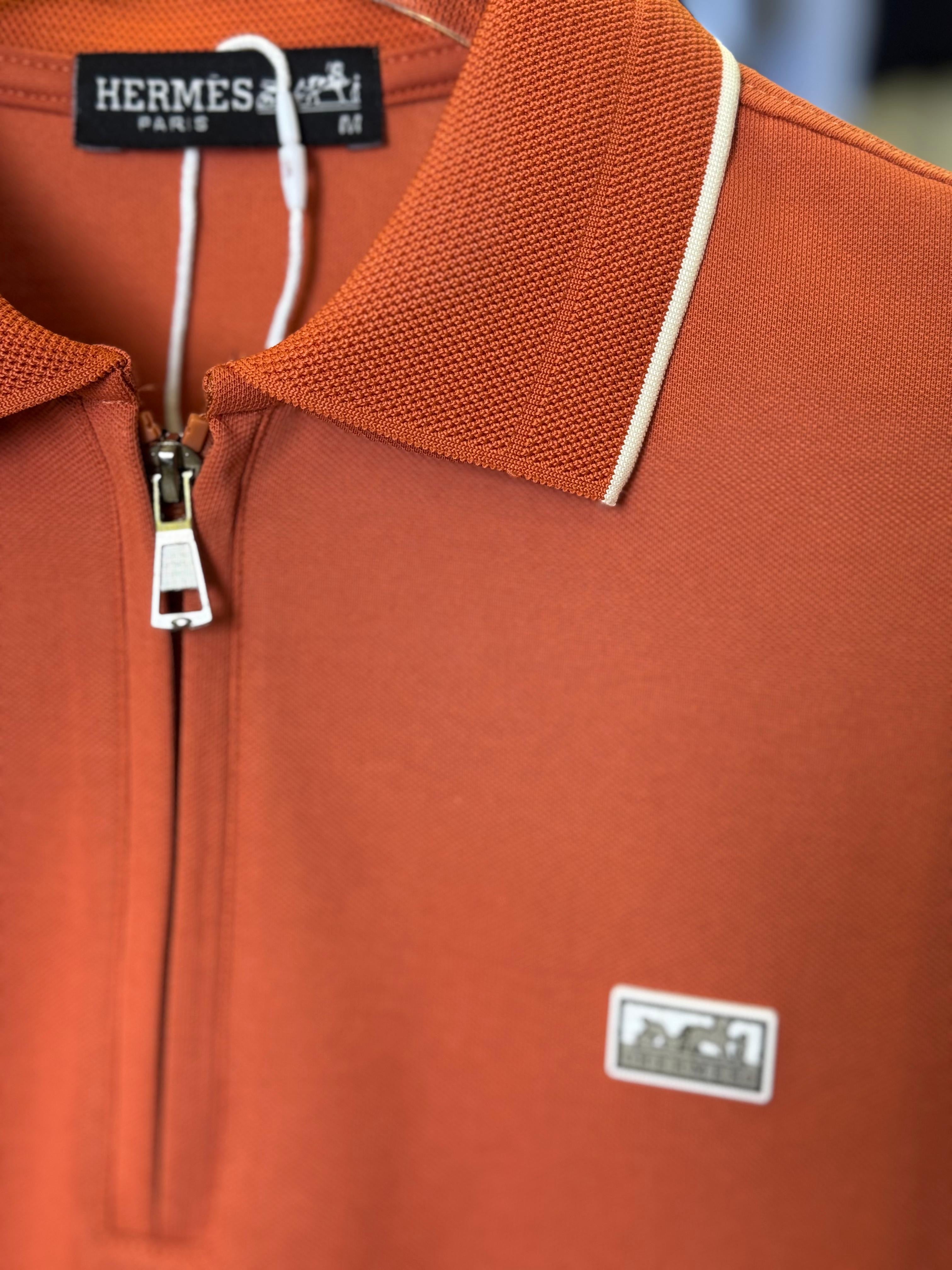 Men’s Slim Fit Zipper Polo – Premium Cotton