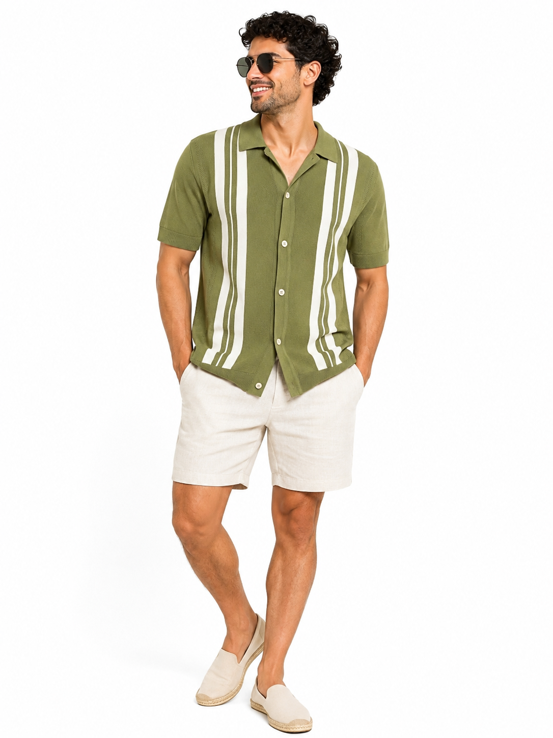 premium knitted button-up polo shirt