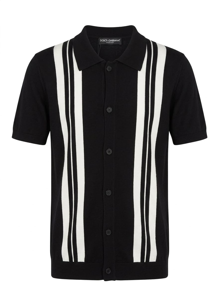 premium knitted button-up polo shirt