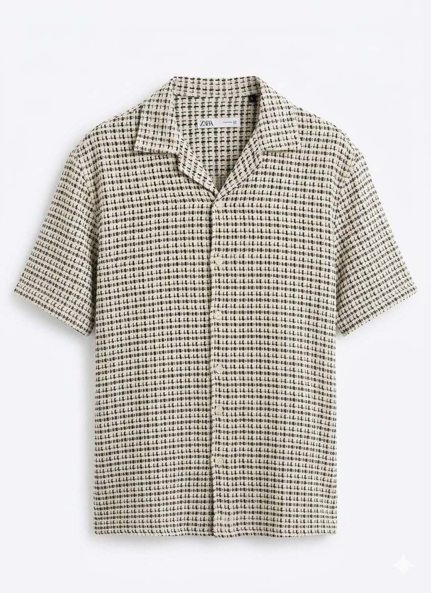 premium textured short sleeve shirt
