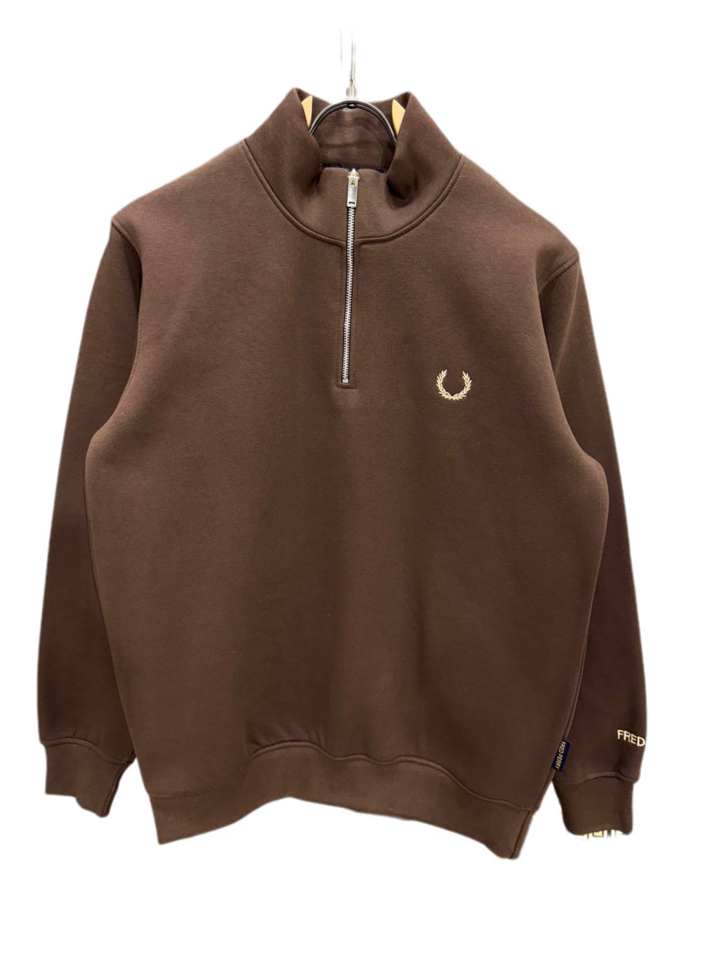 A premium half-zip sweatshirt