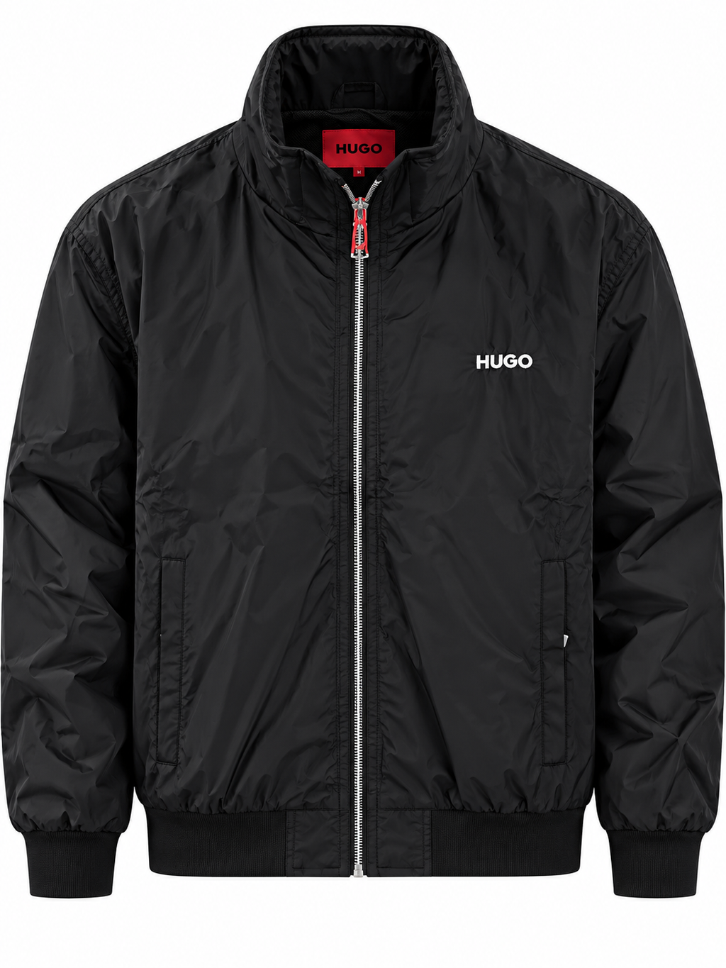 Men's Lightweight Zip-Up Bomber Jacket with Stand Collar