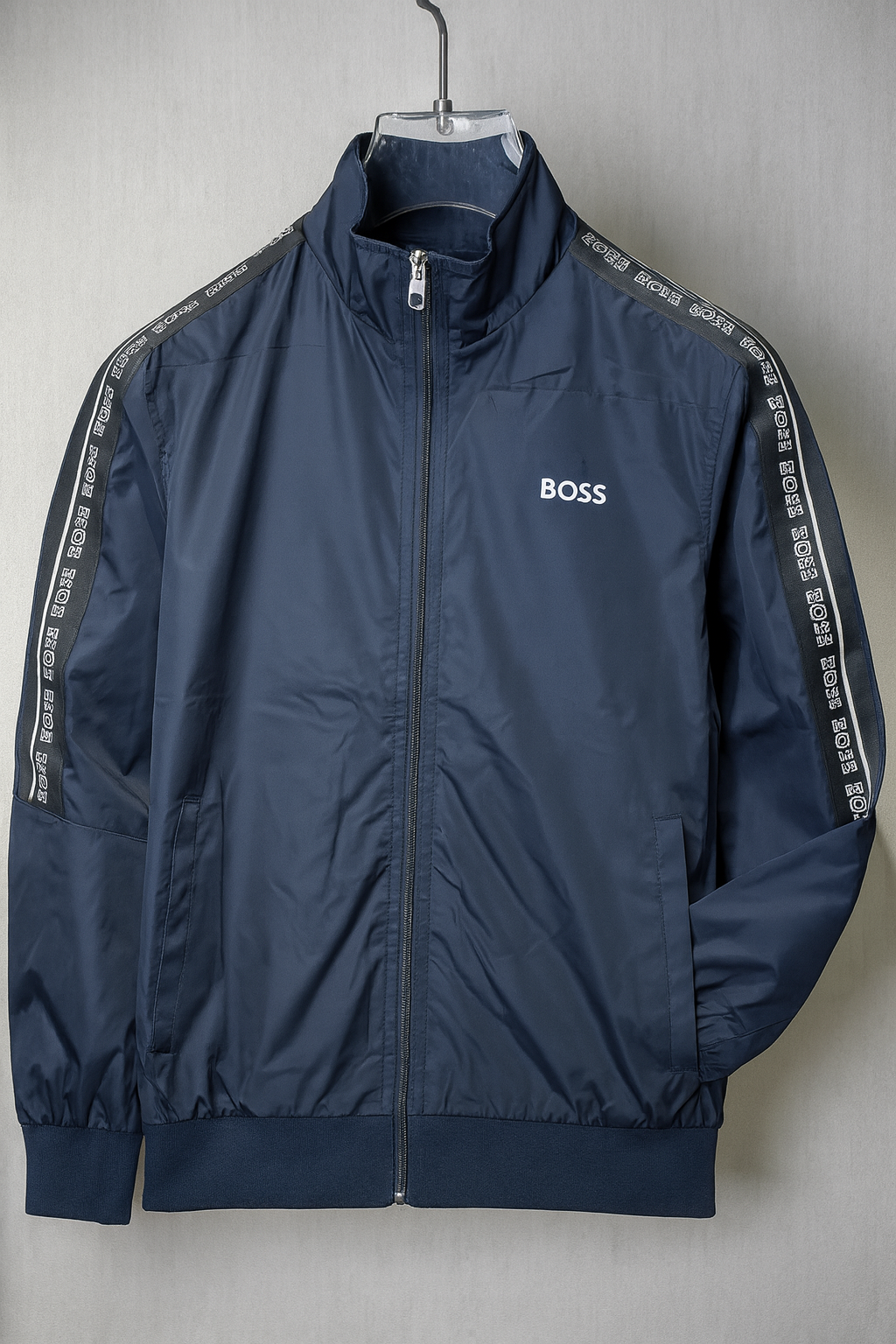Men’s Lightweight Track Jacket with Side Logo Tape