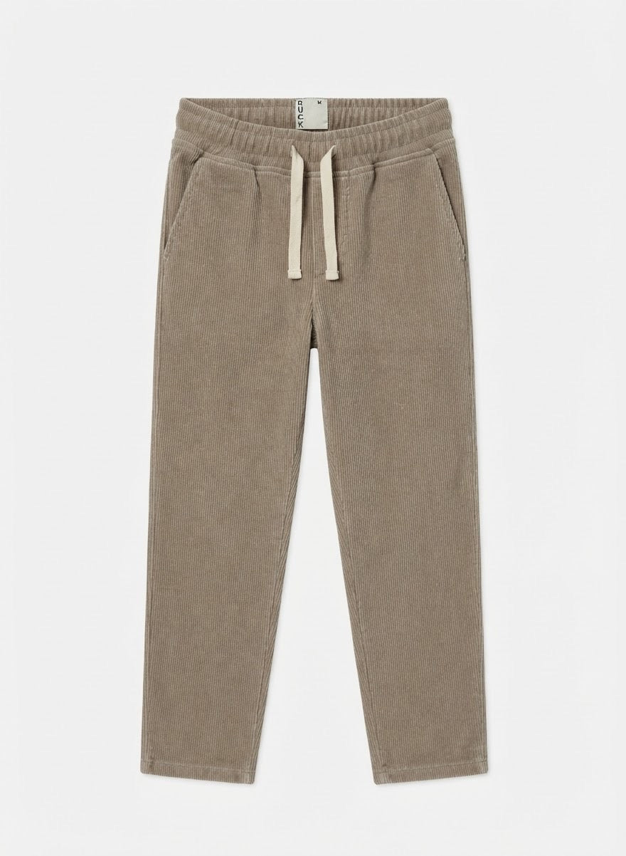 Men’s Corduroy Elastic Waist Trousers – Casual Fit Drawstring Pants