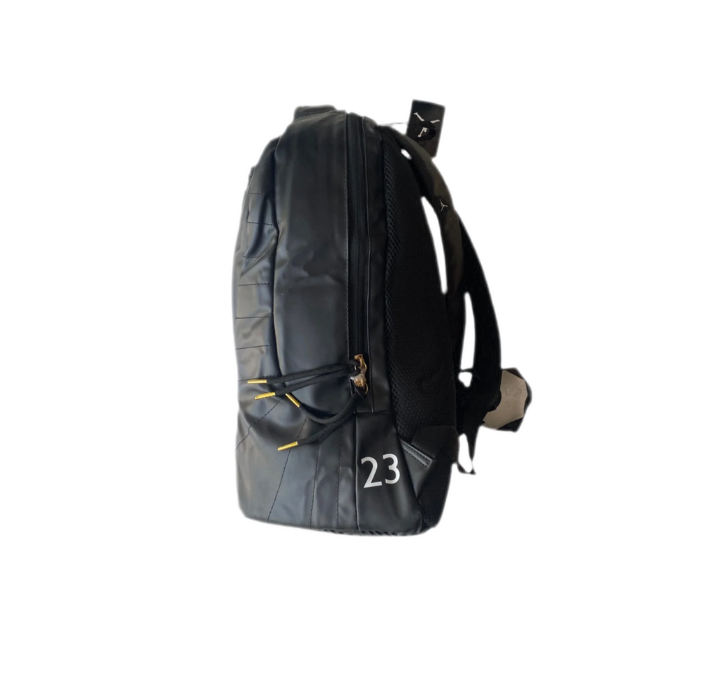 sleek black backpack