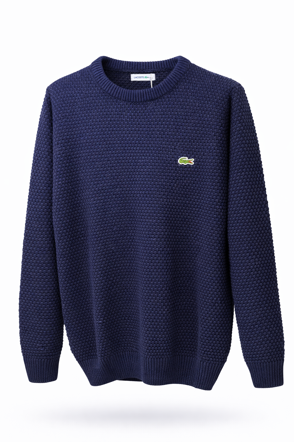 A classic textured crewneck