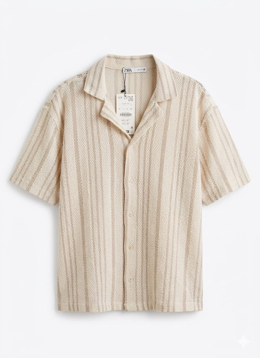 Textured Knit Summer Shirt – Relaxed Fit
