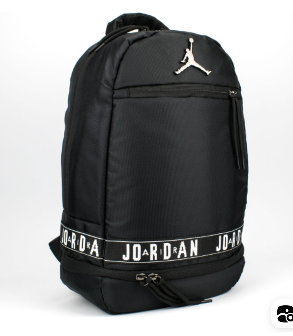 black backpack with a minimalist design